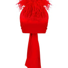 Red Cult Mia X Nué Studio Kaia Feathers Top, stylish sleeveless fashion piece with feather details and modern design.