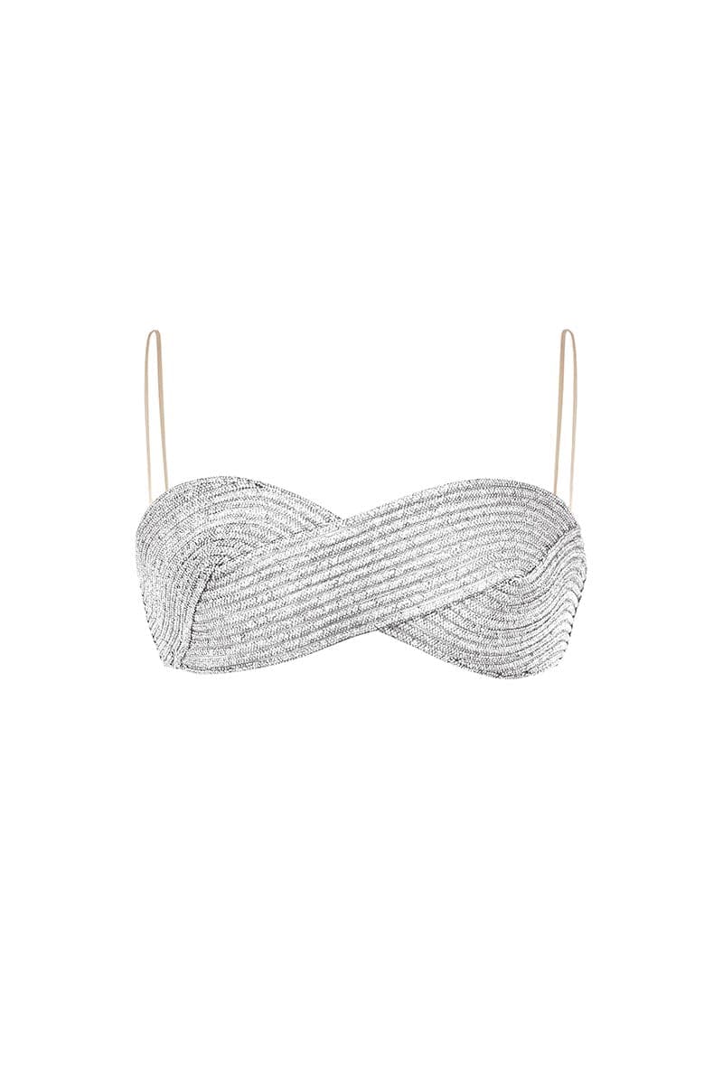 Nué Eternity Bra top with crystal embellishments, featuring a sleek, fitted design and adjustable straps.