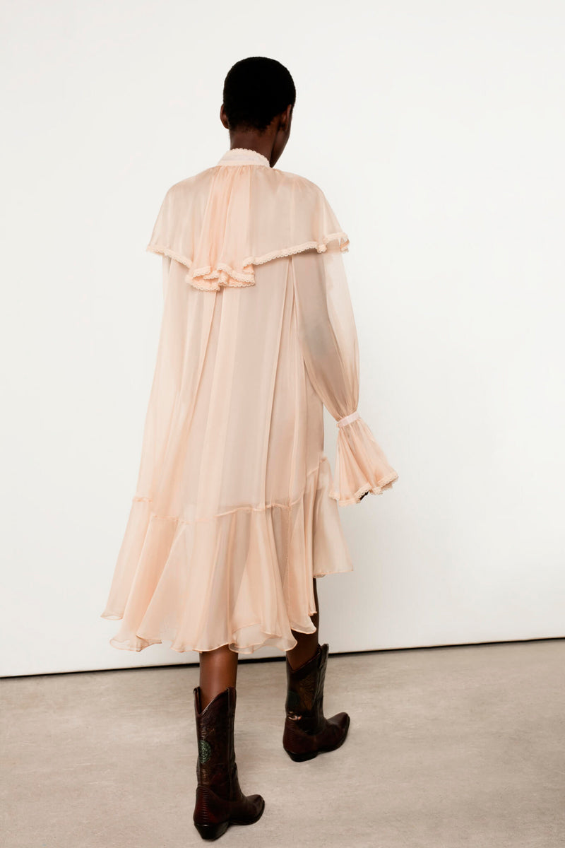 OCEAN OF THE TENDERNESS MIDI DRESS IN BEIGE - CULT MIA