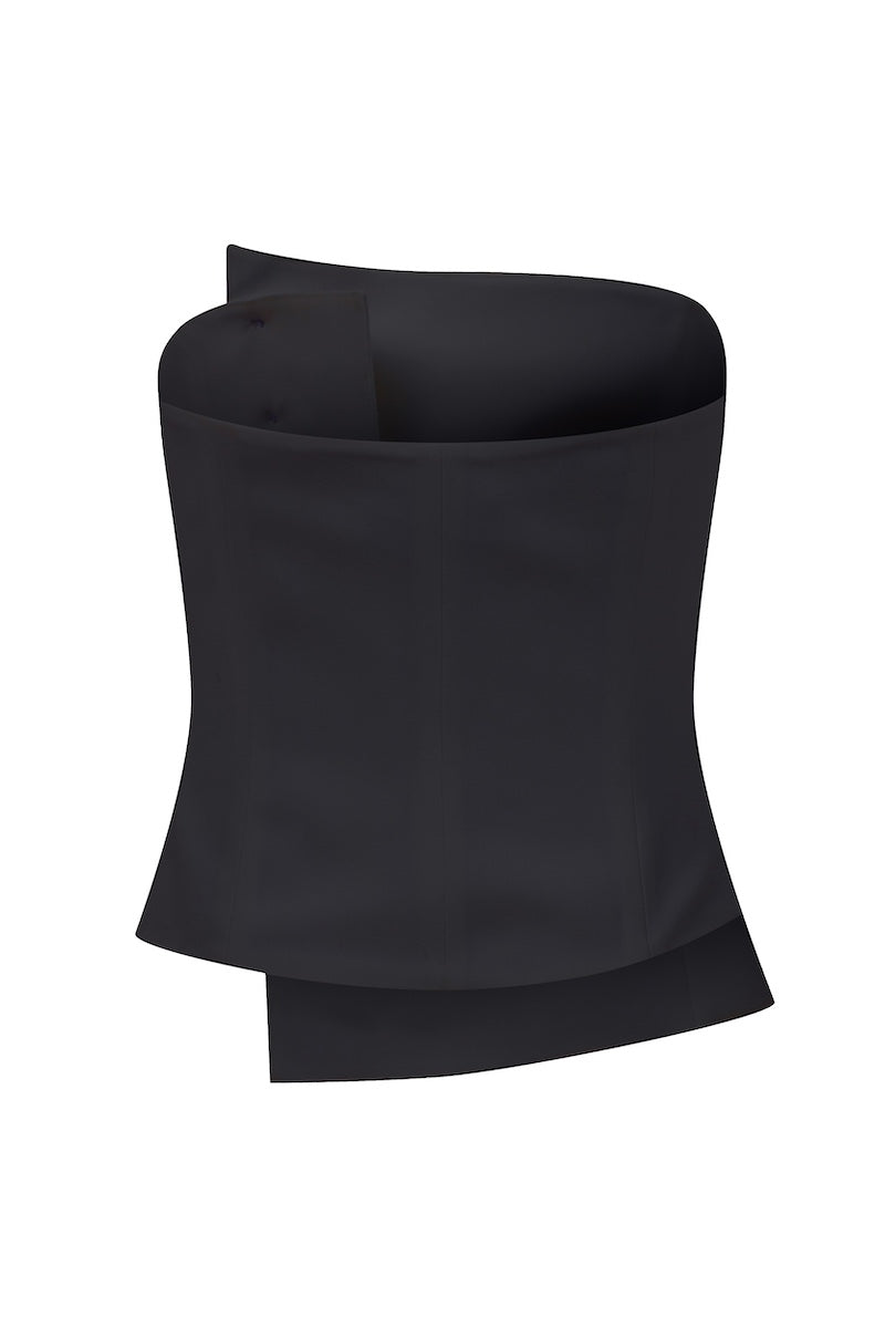 Black Odyle top by Nazlı Ceren, featuring a stylish, fitted design perfect for casual or chic outfits.