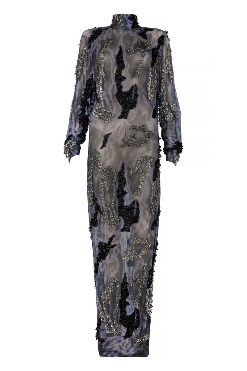 ZUSI BLACK GRAY MIDI DRESS | Onalaja | CULT MIA