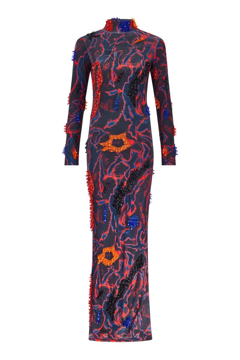 ZUSI MIDNIGHT BLUE ANKLE LENGTH DRESS | Onalaja | CULT MIA