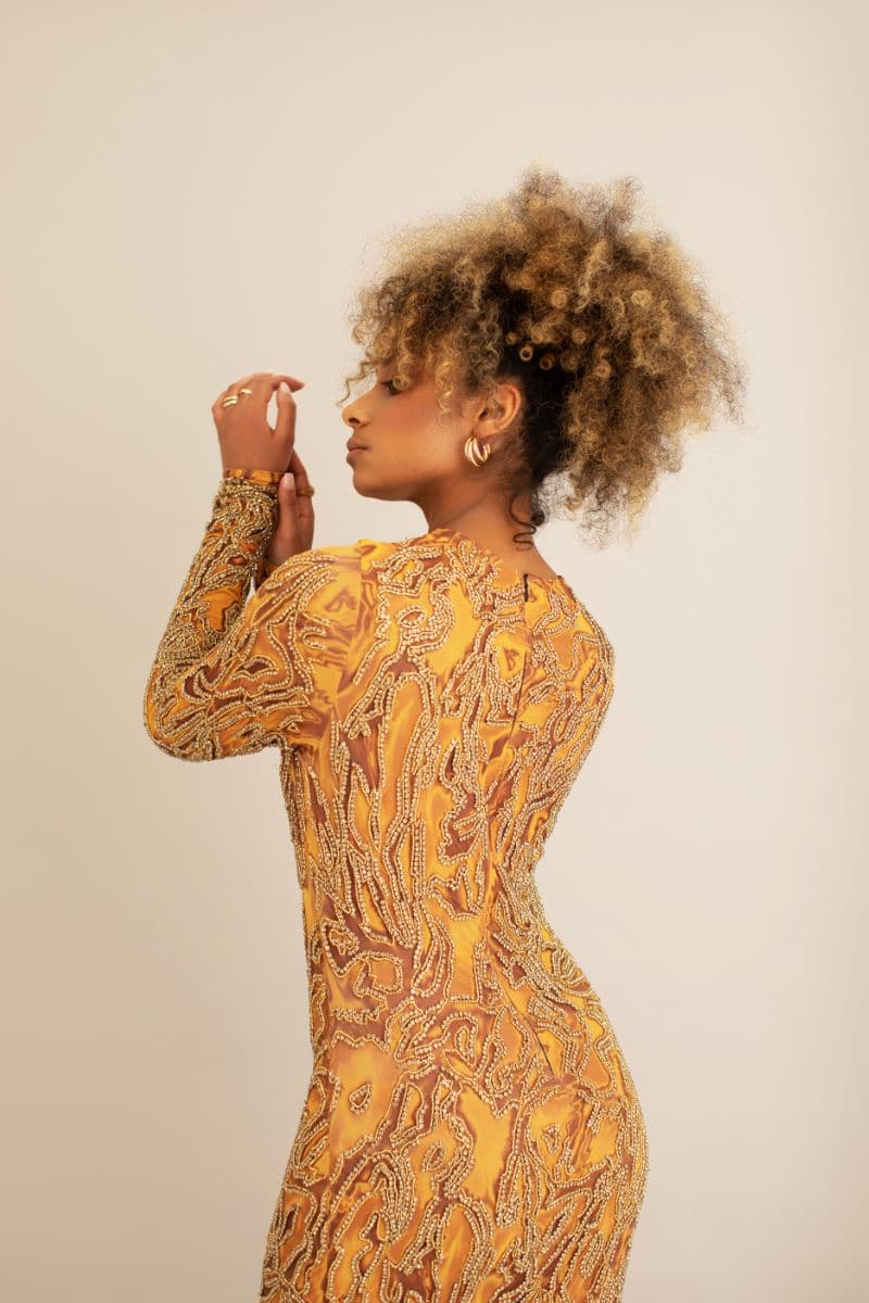 ZUWA GOLD EMBELLISHED MAXI DRESS | Onalaja | CULT MIA