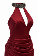 Urban Muse burgundy mini dress with Onyx embellishments, stylish and elegant for special occasions.