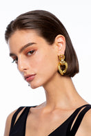 Silvia Gnecchi Briana Gold Earring featuring a delicate hoop design with polished gold finish.