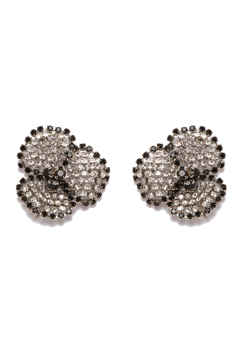 Silver Lil Camelia earrings by Silvia Gnecchi featuring delicate floral design and elegant dangle style.