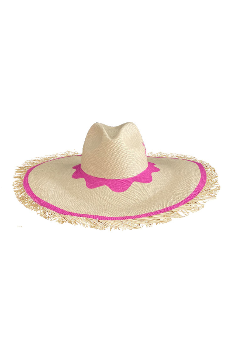 Pájara Pinta Cupido Pink Stitch Hat, stylish pink hat with stitch details, one size fits most, casual headwear accessory.
