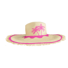 Pink Stitch Hat from Pájara Pinta featuring the Cupido design, made of soft fabric with a stylish, stitched detail.