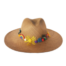 Beige Pájara Pinta Happy Hat with wide brim and adjustable strap, casual style for sun protection and outdoor wear.
