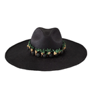 Pájara Pinta Palmas Midnight Hat, stylish wide-brim hat in dark color, featuring a simple design, one size fits most.