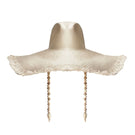 Pájara Pinta Venus Iraca Palm Sun Hat in natural white, wide-brimmed hat made from iraca palm for sun protection and style.