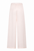 Tagg embroidered pants with an elastic waistband, showcasing stylish and comfortable casual pants in soft fabric.