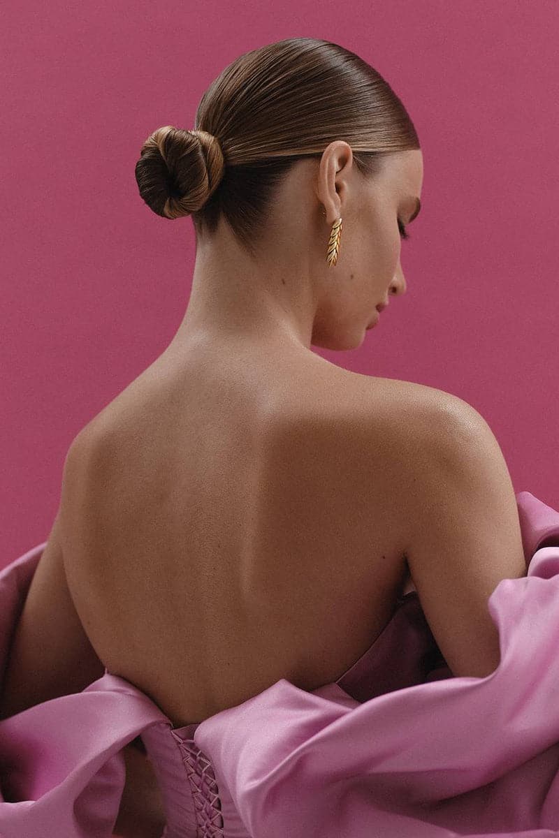 PINK VOLUME SCULPTED GOWN - CULT MIA
