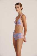 Pink and blue Luciela lingerie set featuring a bralette and boyshorts, with delicate lace details and soft, comfortable fabric.