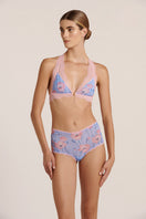Pink and blue Luciela lingerie set featuring a bralette and matching boyshorts, designed for comfort and style.
