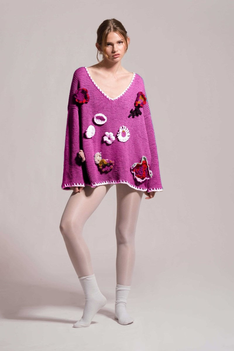 FLORA CROCHET SWEATER - CULT MIA