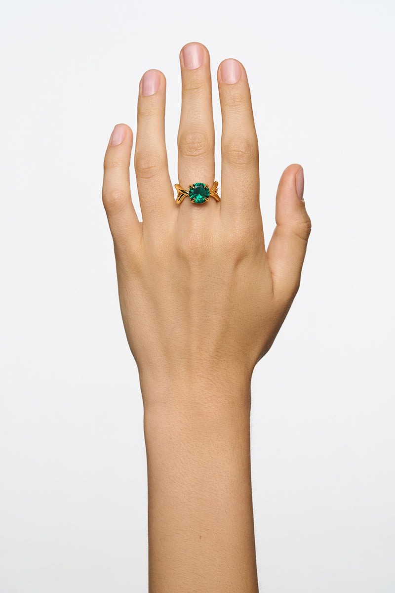 Gold Thorn Ring by Poché, showcasing a delicate gold ring with a thorn design, ideal for stylish jewelry collection.