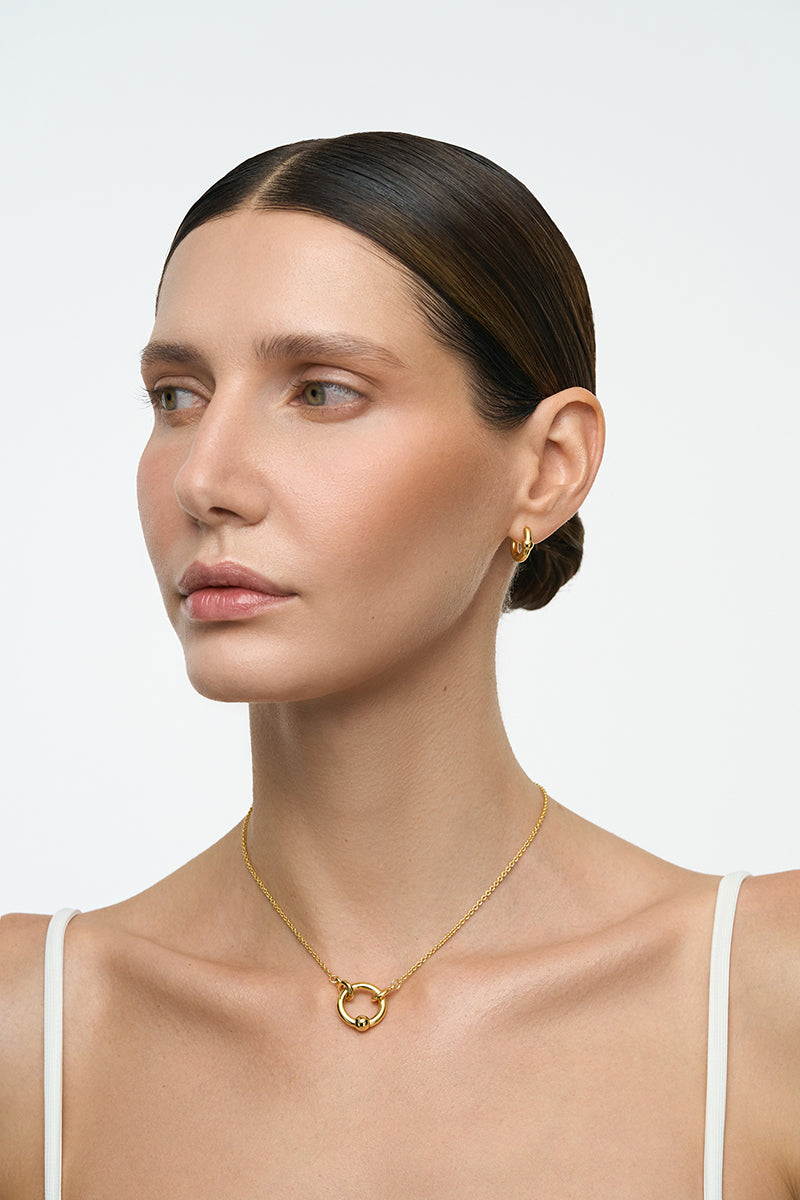 FLOW NECKLACE IN GOLD - CULT MIA