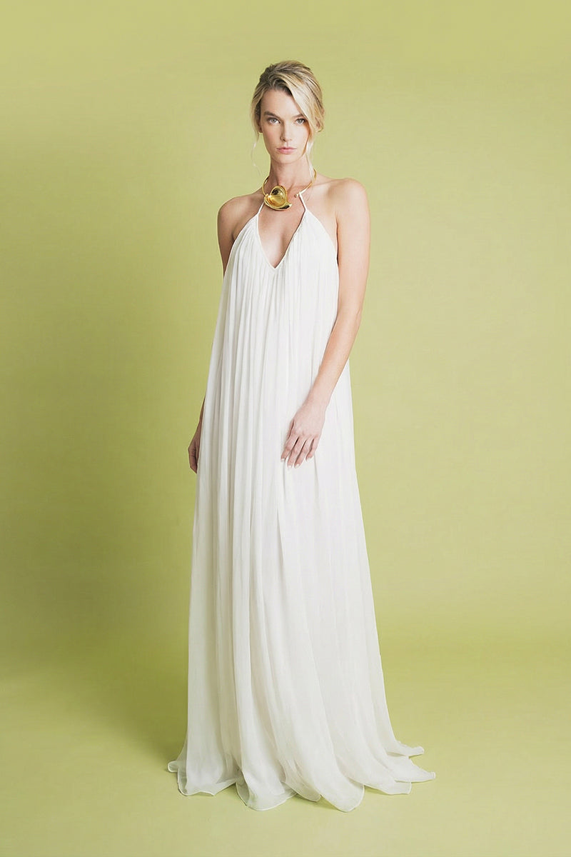 LAURA ESCOBAR PORTOBELLO DRESS IN IVORY