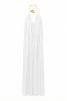 Elegant ivory Portobello maxi dress by Laura Escobar, flowing fabric with a relaxed fit and stylish neckline.