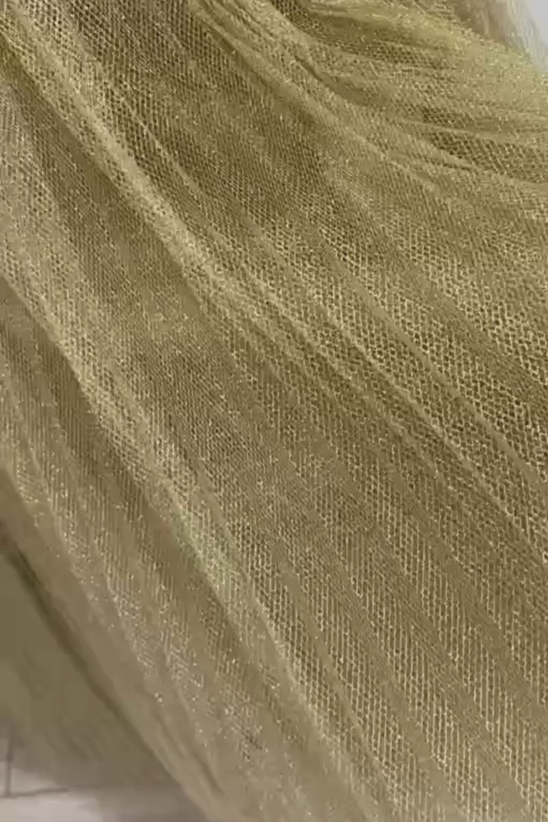 GOLD DRAPED GOWN