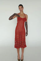 ROBE AU CROCHET FAIT MAIN EN TERRE CUITE CHRYSANTHÈME