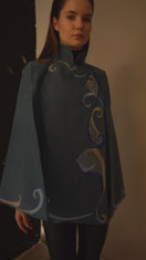 OLYMPIA DENIM CAPE