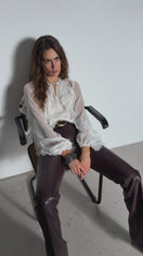 PETAL BLOUSE MILKY WHITE