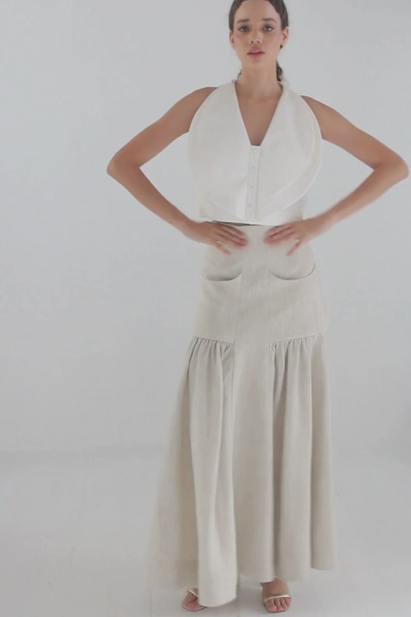 COVA CROPTOP EN IVOIRE