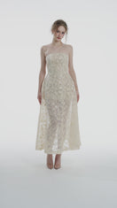 FIORA LACE DRESS IN BEIGE