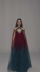 HALTER TULLE LAYERED DRESS
