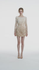 ROBE EN DENTELLE LUCIENNE BLANCHE ET BEIGE