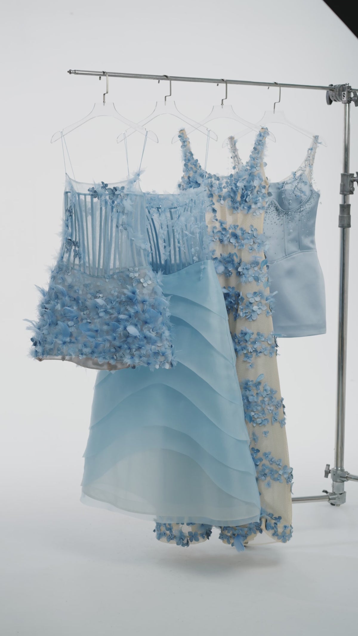 ROBE ARABELLA EN TULLE BLEU CLAIR