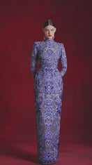 LASER-CUT PEONY GOWN