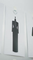 CREPE DE CHINE AND VELVET BLACK GOWN