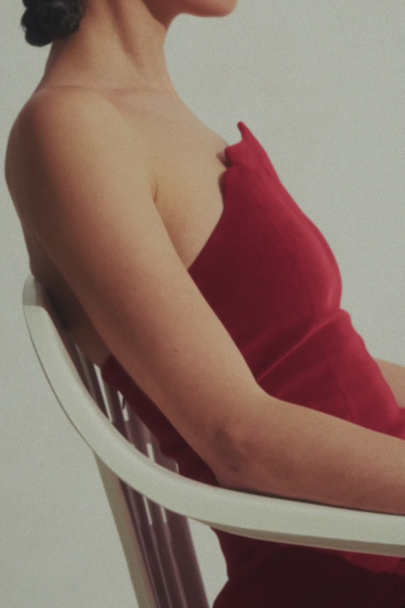 ROBE SARAY EN ROUGE