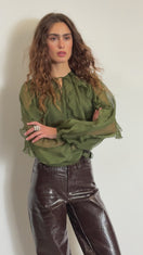 BLOUSE PÉTALE OLIVE