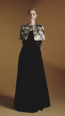 Robe en velours et jacquard Mirabelle Lyon