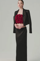 CROPPED OPEN FRONT BLAZER
