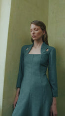 EDICULE DRESS IN IN RICH TEAL