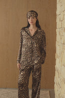 ENSEMBLE PYJAMA EN SOIE POUR FEMME JUNGLE LEOPARD MOTIF LÉOPARD