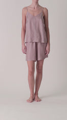 SHORT DE VILLE KACEY PAPERBAG COULEUR TÂCHES DE ROUSSEUR