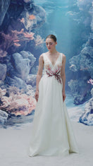 EVELINA ROYAL TAFFETA DRESS IN WHITE