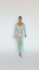 AQUA MARINE HANDMADE MAXI COVER-UP AND DRESS