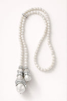 Jude Benhalim Cascade Necklace in white featuring layered chain design, perfect for elegant and stylish jewelry looks.