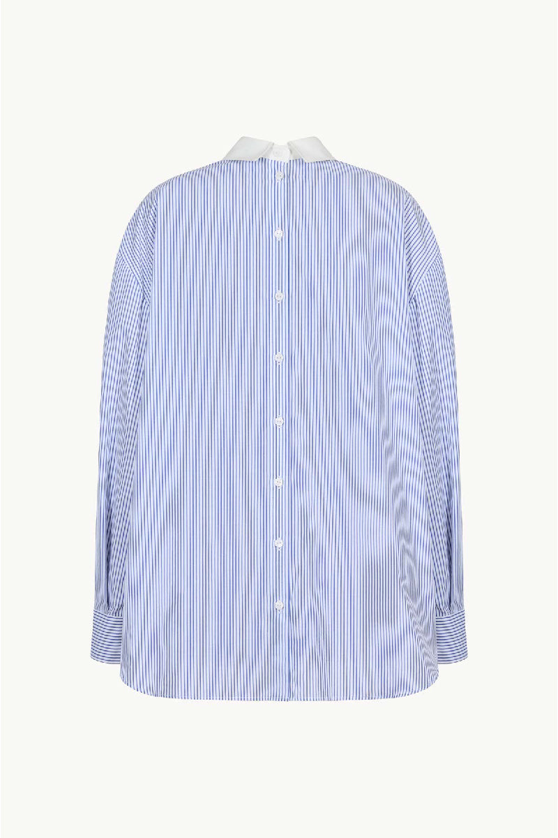 RELAXED SHIRT WITH BUTTONS IN BLUE - CULT MIA