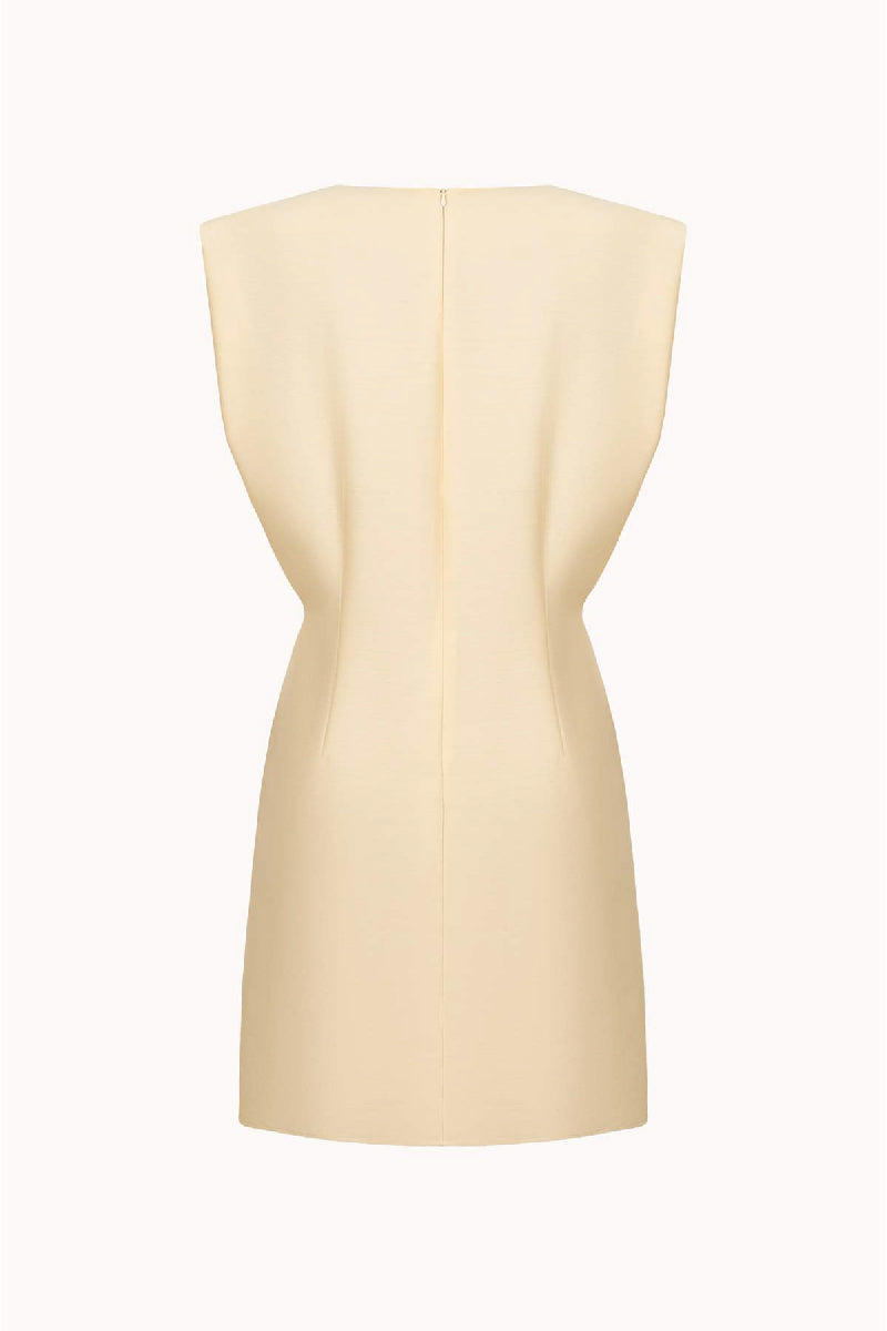 DRAPED NECK DRESS IN GOLDEN - CULT MIA