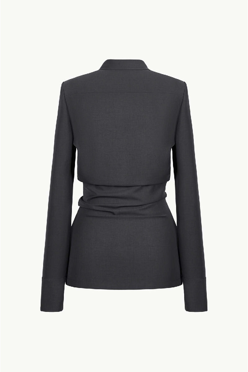 WRINKLED SHIRT IN BLACK - CULT MIA
