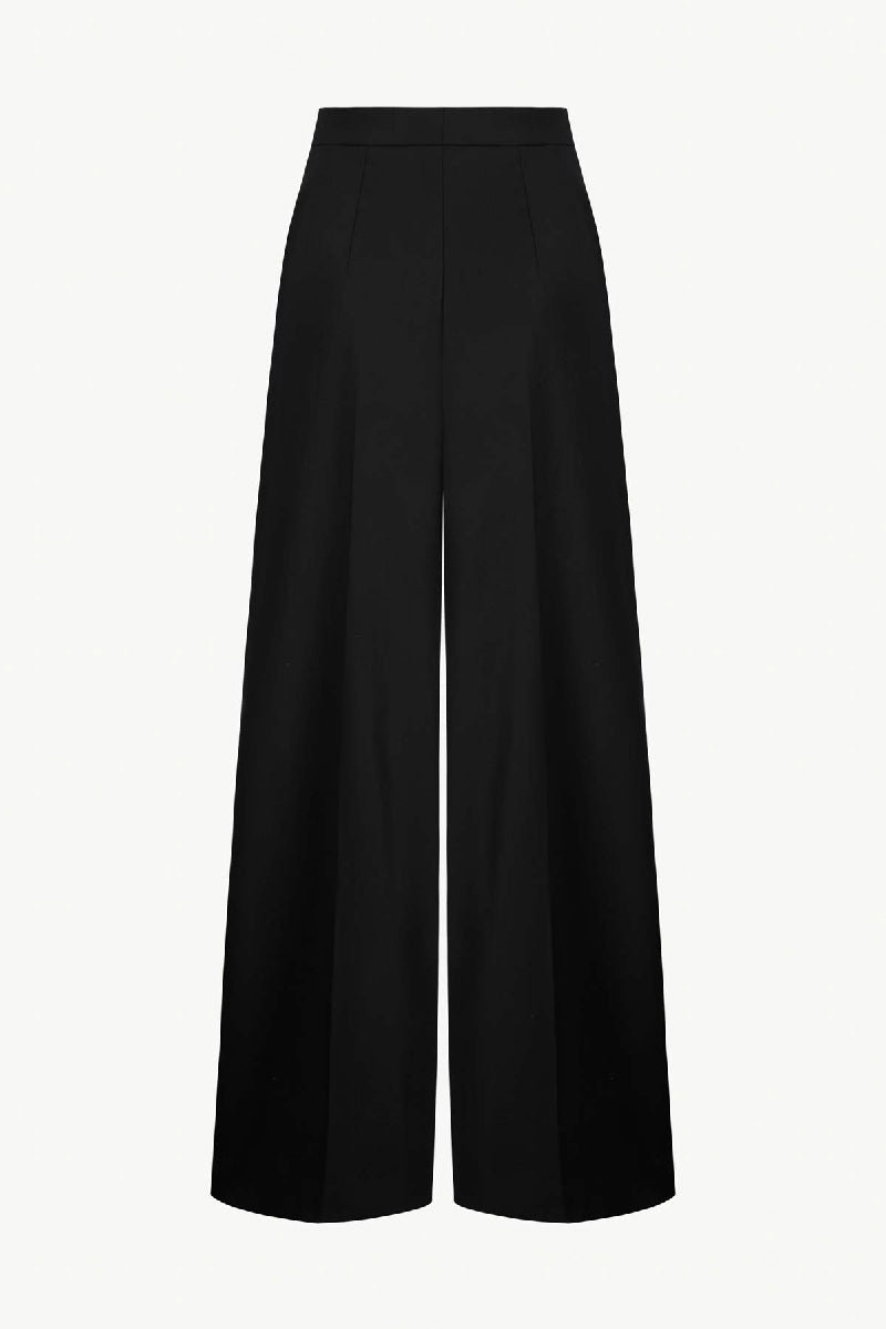 LOOSE PANTS WITH FRONT PLEATS IN BLACK - CULT MIA