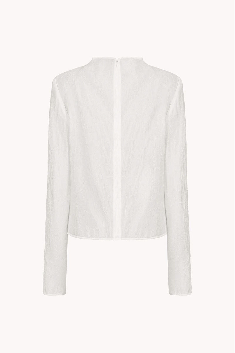 HALF HIGH COLLAR SHIRT IN WHITE - CULT MIA